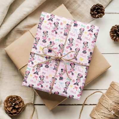 Disney Minnie Christmas Wrapping Paper – Cute Kawaii Pink Xmas Gift Wrap for Holiday Gifts Disney Minnie Christmas Wrapping Paper – Cute Kawaii Pink Xmas Gift Wrap for Holiday Gifts