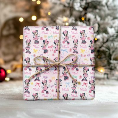 Disney Minnie Christmas Wrapping Paper – Cute Kawaii Pink Xmas Gift Wrap for Holiday Gifts Disney Minnie Christmas Wrapping Paper – Cute Kawaii Pink Xmas Gift Wrap for Holiday Gifts