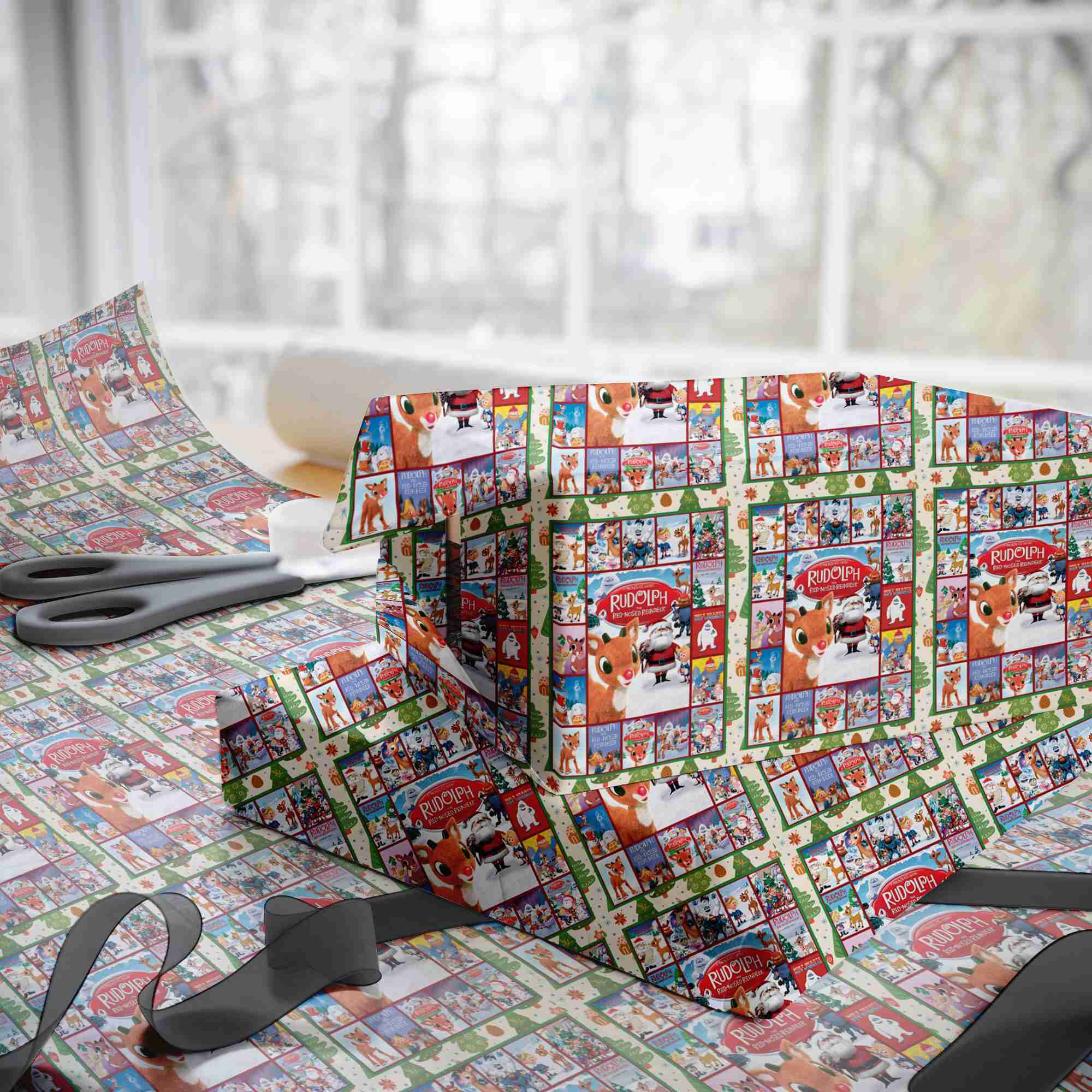 Vintage Rudolph Red Nosed Reindeer Wrapping Paper – Classic Christmas Movie Gift Wrap Vintage Rudolph Red Nosed Reindeer Wrapping Paper – Classic Christmas Movie Gift Wrap