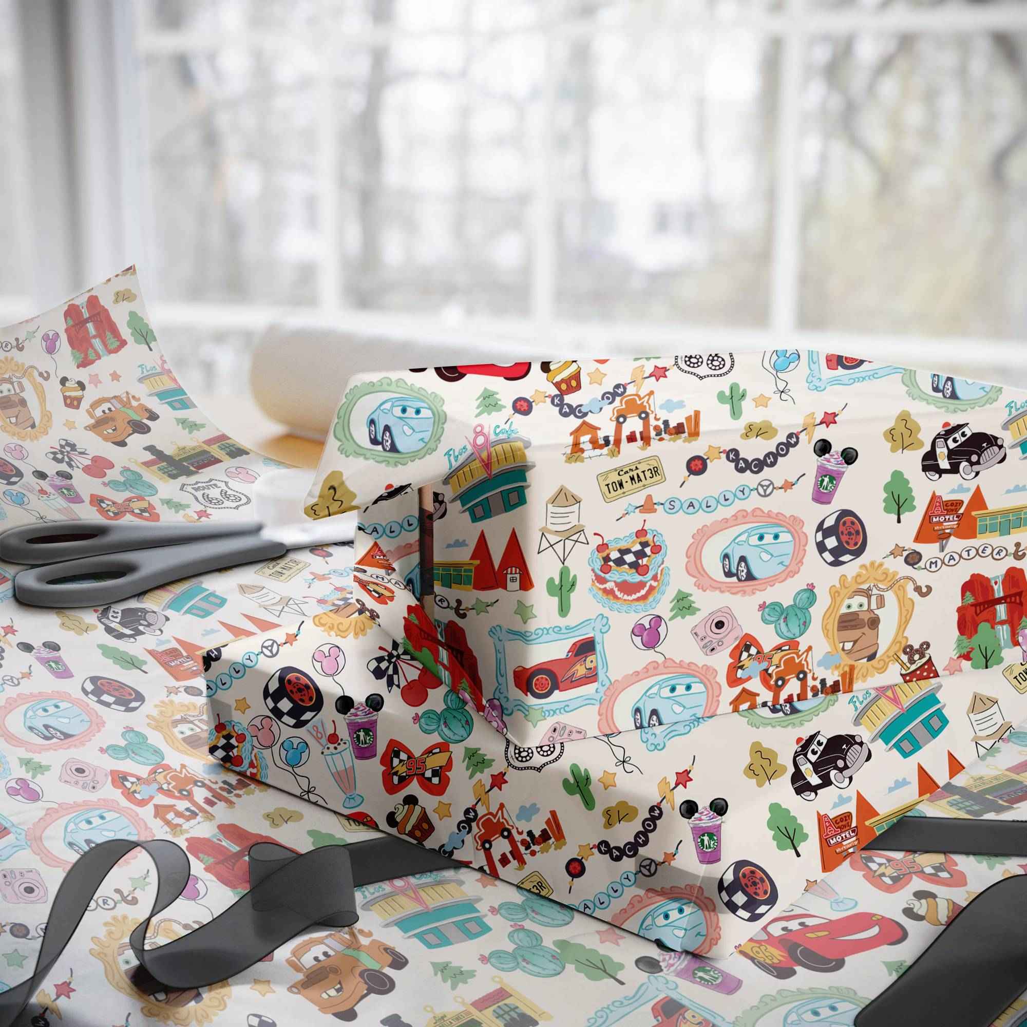 Disney Cars Christmas Wrapping Paper – Lightning McQueen & Mater Holiday Gift Wrap Disney Cars Christmas Wrapping Paper – Lightning McQueen & Mater Holiday Gift Wrap