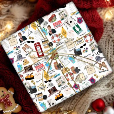 Camp Walden Christmas Vacation Wrapping Paper – Funny Xmas Movie Gift Wrap, Holiday Christmas Gifts