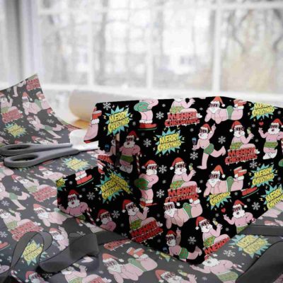Vintage Santa Wrapping Paper – Antique Santa Claus Christmas Gift Wrap, Traditional Festive Holiday Rolls