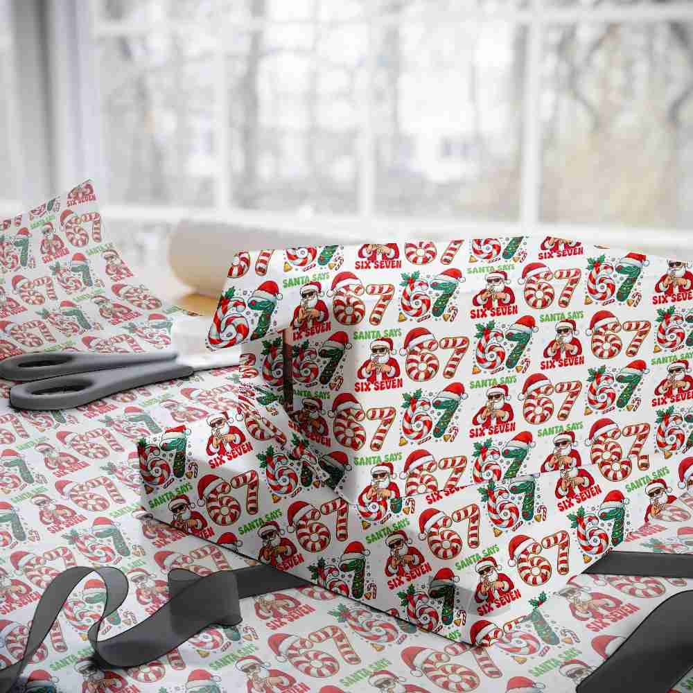 Six Seven Christmas Wrapping Paper – 67 Meme Funny Kids Gift Wrap, Unique Holiday Wrap Six Seven Christmas Wrapping Paper – 67 Meme Funny Kids Gift Wrap, Unique Holiday Wrap