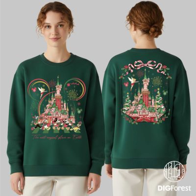 It’s the Most Wonderful Time Balloon Christmas PNG – Mickey & Friends Very Merry Disneyland Family Gift 2025