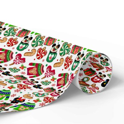 Christmas Disneyland Seamless Pattern – Mickey Minnie Gift Wrap Holiday Christmas Packaging Gifts