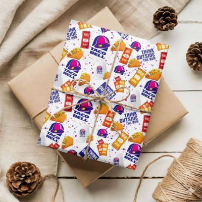 Taco Bell Sauce Packets Wrapping Paper – Spicy Hot Sauce Gift Wrap for Taco Lovers, Birthday & Christmas Gifts