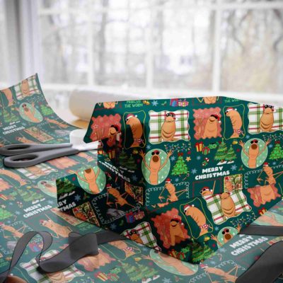 Marcus the Worm Wrapping Paper – Funny Christmas Gift Wrap, Marcus Holiday Wrapping Design Marcus the Worm Wrapping Paper – Funny Christmas Gift Wrap, Marcus Holiday Wrapping Design