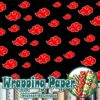 Anime Ninja Akatsuki Cloud Wrapping Paper – Black Anime Gift Wrap for Birthday, Christmas & Anniversary