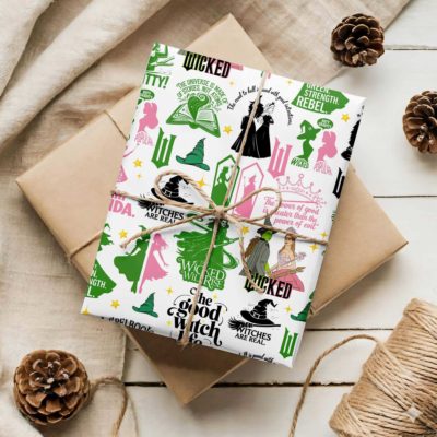 Wicked Wrapping Paper – Elphaba & Glinda “Changed for Good” Gift Wrap for Christmas Gifts