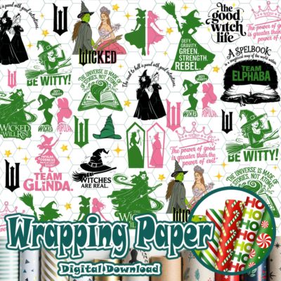 Wicked Wrapping Paper – Elphaba & Glinda “Changed for Good” Gift Wrap for Christmas Gifts