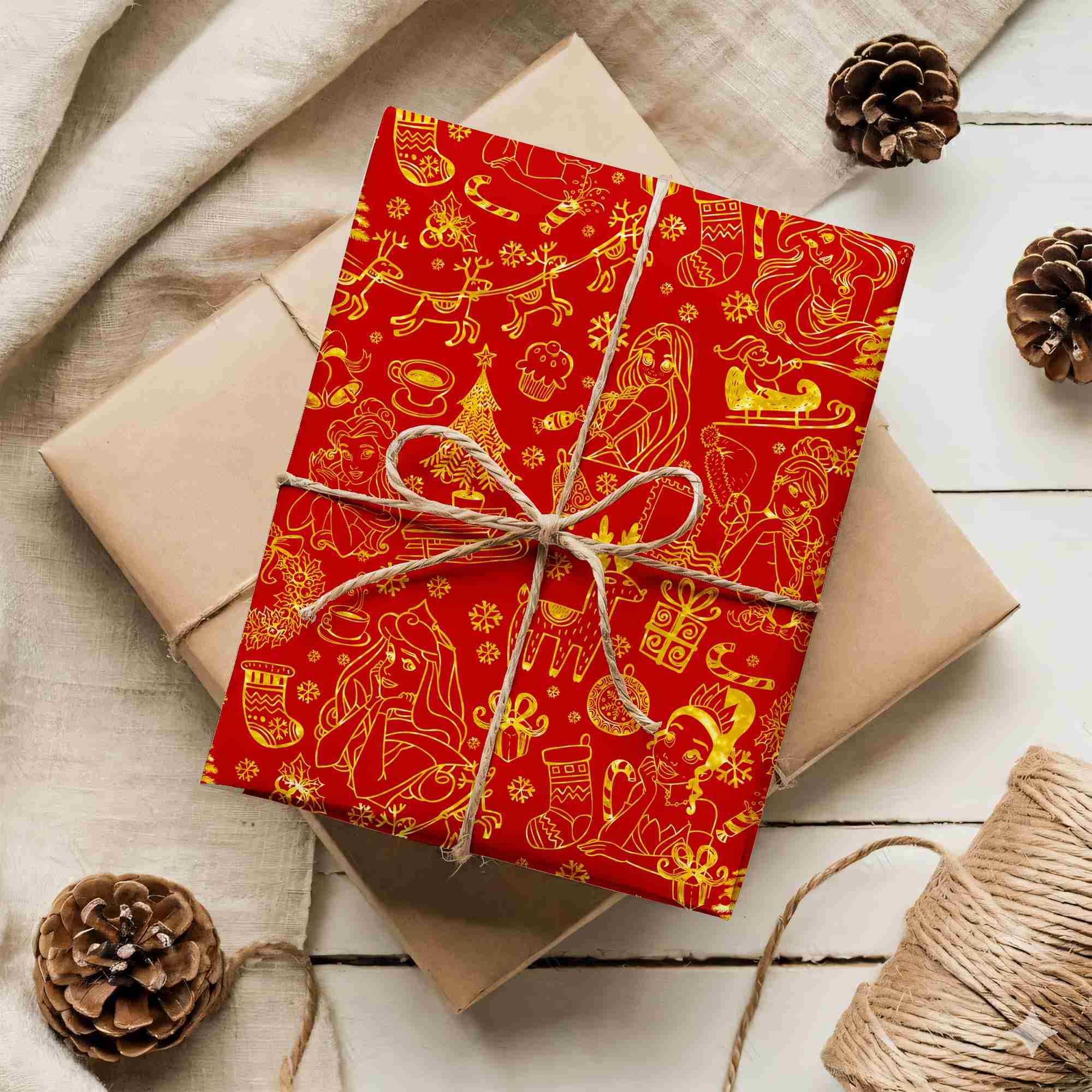 Disney Princess Christmas Wrapping Paper – Festive Xmas Gift Wrap, Classic Nostalgic Decor Disney Princess Christmas Wrapping Paper – Festive Xmas Gift Wrap, Classic Nostalgic Decor