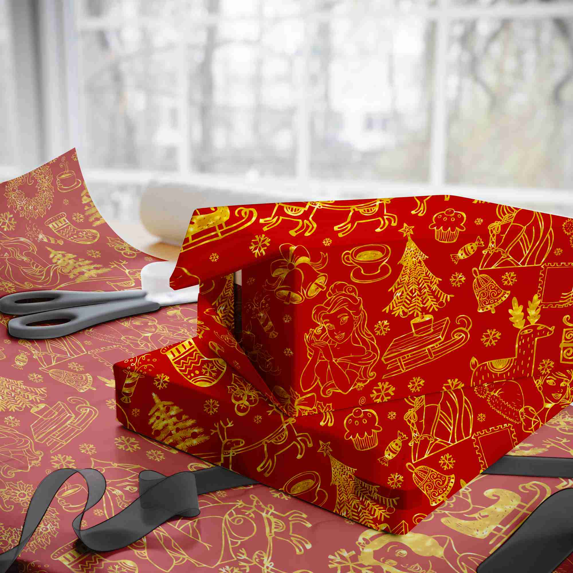 Disney Princess Christmas Wrapping Paper – Festive Xmas Gift Wrap, Classic Nostalgic Decor Disney Princess Christmas Wrapping Paper – Festive Xmas Gift Wrap, Classic Nostalgic Decor