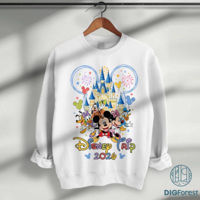 Disney Family Vacation 2026 PNG Bundle – Cute Family Trip Graphic, Matching Travel Shirt Printable Design