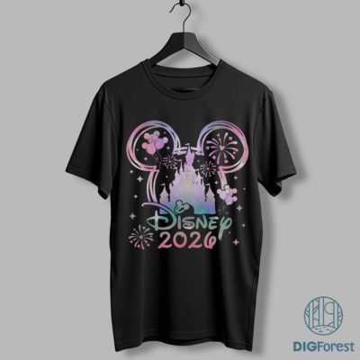 Disney Family Vacation 2026 PNG Bundle – Mickey Castle Disneyland Trip, Family Matching Holiday Design