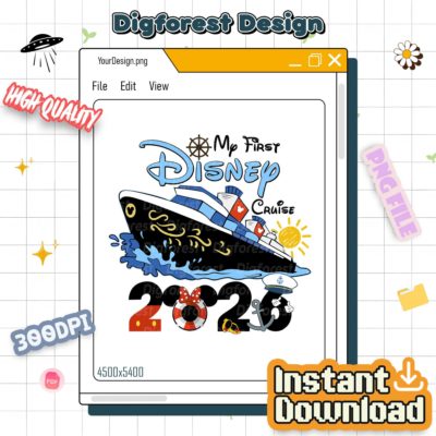 My First Disney Cruise Trip PNG – Mickey & Friends Family Cruise Vacation Matching Design, WDW