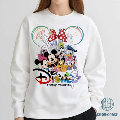 Retro Disney Family Trip PNG Bundle – Magic Kingdom Vacation Design, WDW Family Matching Graphic