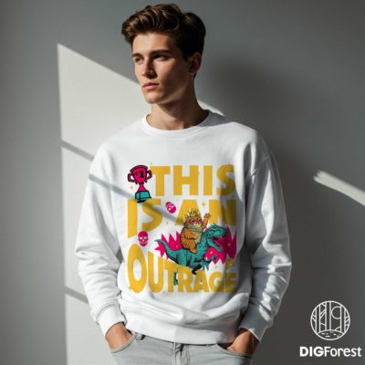 This Is an Outrage PNG – Princess Donut Cat Dungeon Crawler Carl LitRPG Book Fan Design