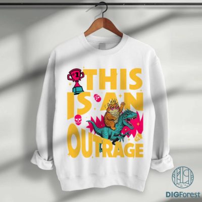 This Is an Outrage PNG – Princess Donut Cat Dungeon Crawler Carl LitRPG Book Fan Design