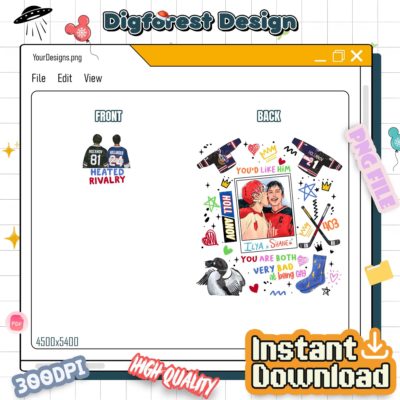 Heated Rivalry Couple PNG – Ilya Rozanov & Shane Hollander Hollanov Hockey Fan Design