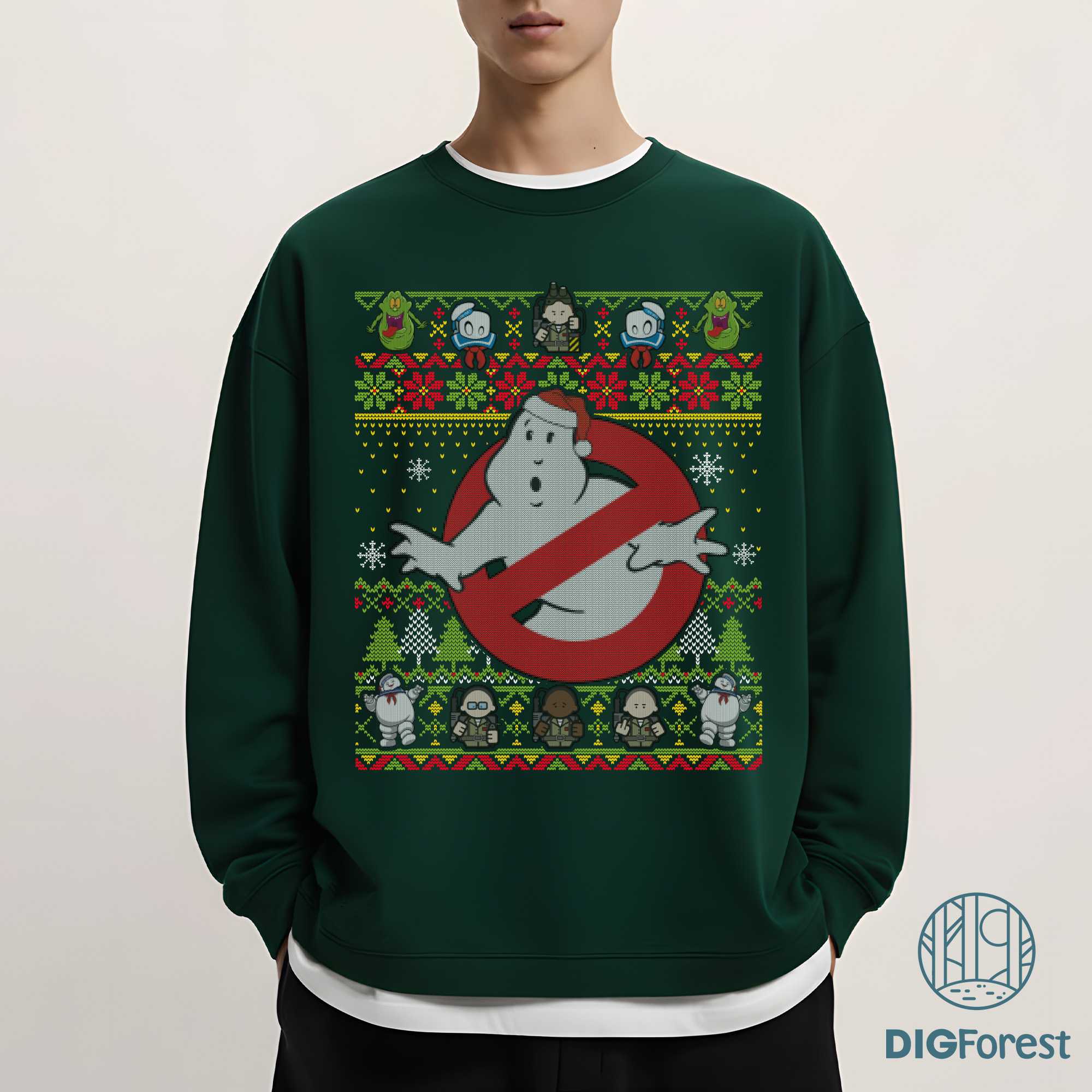 Ghostbusters Ugly Christmas PNG – Marshmallow Man Holiday Design, Classic Movie Xmas Graphic Ghostbusters Ugly Christmas PNG – Marshmallow Man Holiday Design, Classic Movie Xmas Graphic