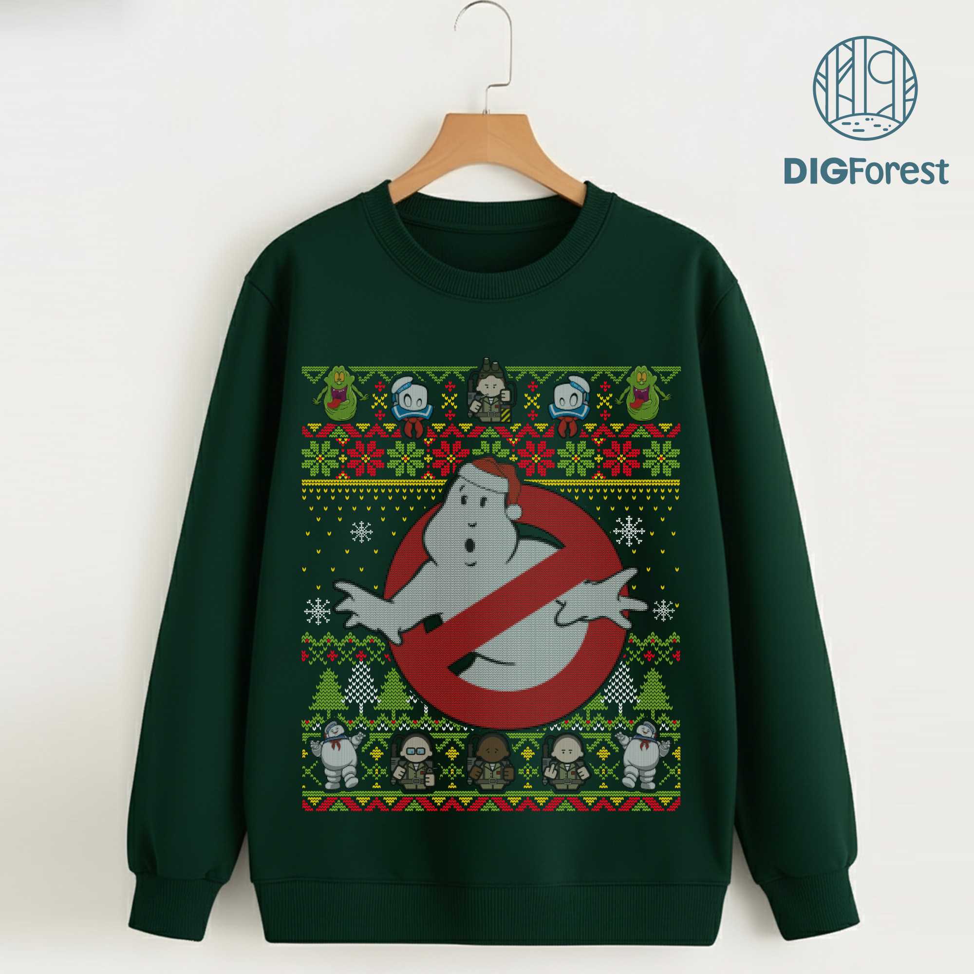 Ghostbusters Ugly Christmas PNG – Marshmallow Man Holiday Design, Classic Movie Xmas Graphic Ghostbusters Ugly Christmas PNG – Marshmallow Man Holiday Design, Classic Movie Xmas Graphic