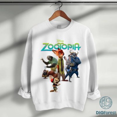 Zootopia Character Group PNG – Cartoon Sublimation Cliparts, Zootropolis Zoomania Clip Art