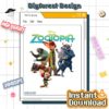 Zootopia Character Group PNG – Cartoon Sublimation Cliparts, Zootropolis Zoomania Clip Art