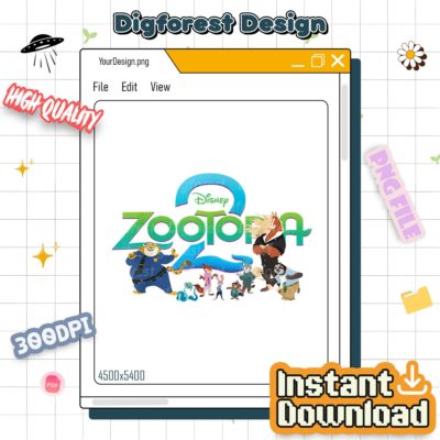 Zootopia 2 Characters PNG – Judy Hopps, Nick Wilde & Gary De’Snake Family Matching Birthday Design