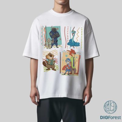 Zootopia 2 Character Group PNG – Cartoon Sublimation Cliparts, Zootropolis Zoomania Clip Art