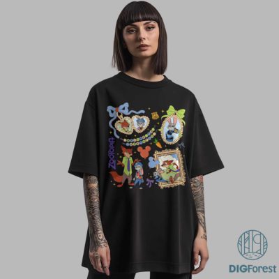 Coquette Zootopia PNG – Judy Hopps & Nick Wilde, Cute Bow Retro Zootropolis Disney WDW 2025 Family Trip Design