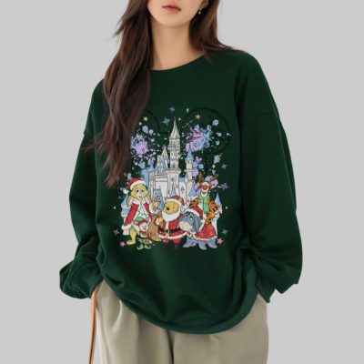 Vintage Winnie the Pooh Christmas PNG – Most Wonderful Time of the Year Pooh & Friends Merry Christmas Design