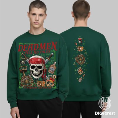 Vintage Pirates of the Caribbean Christmas PNG – Classic Holiday Movie Themed Design