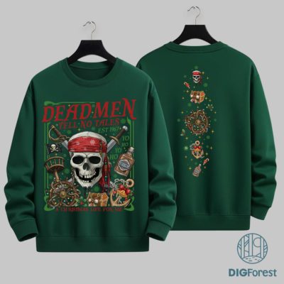 Vintage Pirates of the Caribbean Christmas PNG – Classic Holiday Movie Themed Design