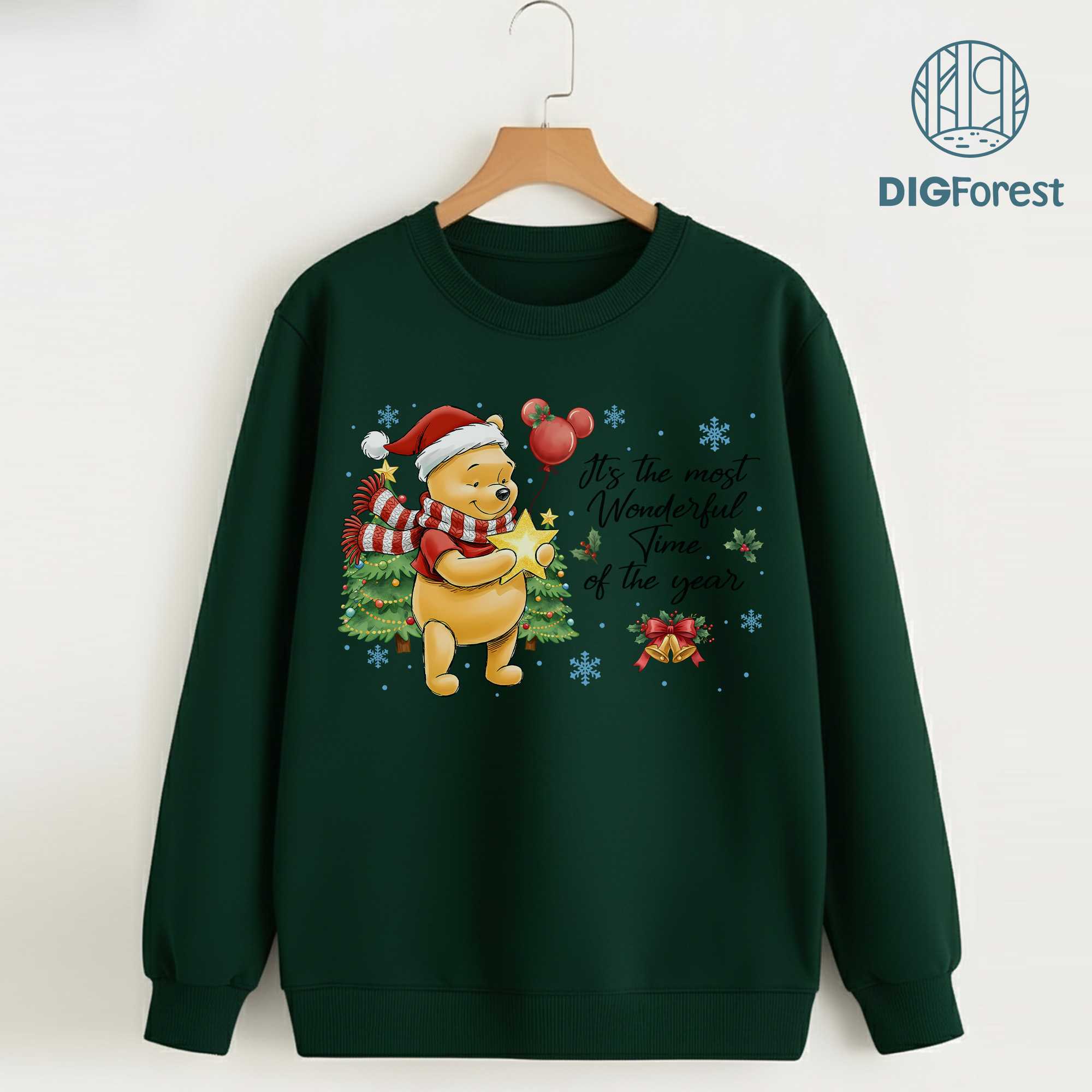 It’s the Most Wonderful Time of the Year PNG – Winnie the Pooh Merry Christmas Disney Holiday Design It’s the Most Wonderful Time of the Year PNG – Winnie the Pooh Merry Christmas Disney Holiday Design