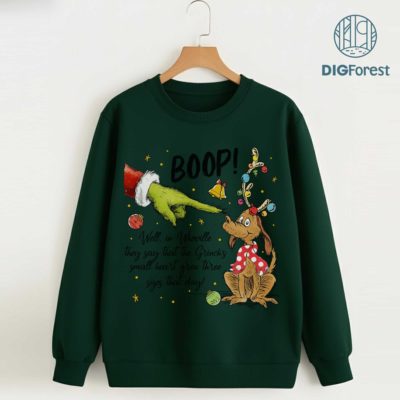 Grinch Boop Reindeer Dog PNG – Merry Grinchmas Happy Christmas Holiday Design