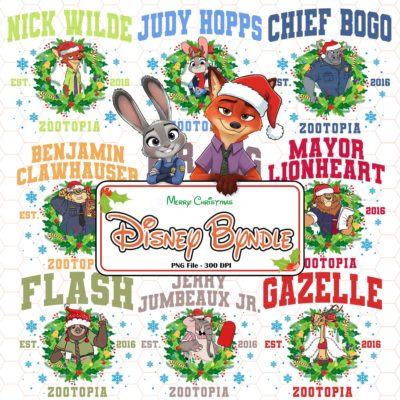 Disneyland Zootopia Varsity Christmas PNG – Nick Wilde Xmas Design, DisneyWorld Family Matching Zootopia PNG