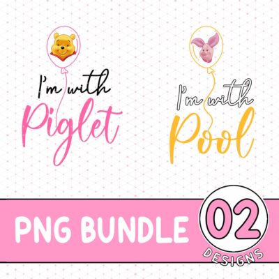 Winnie the Pooh PNG – Pooh & Piglet Disney Balloon Design, EPCOT Family Matching Graphic