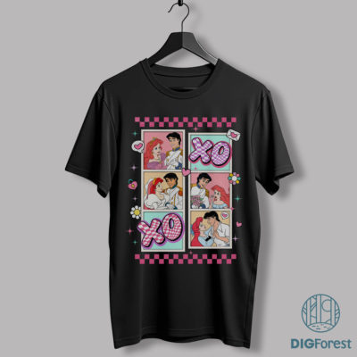 Disney Valentine XOXO Bundle PNG – Mickey Minnie Vintage, Princess Couple Art, Romantic Gift Download