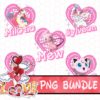 Pokemon Pink Doll Heart Style Bundle PNG – Mew Jigglypuff Skitty Milotic Sylveon, Valentine Anime Gift Download