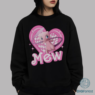 Pokemon Pink Doll Heart Style Bundle PNG – Mew Jigglypuff Skitty Milotic Sylveon, Valentine Anime Gift Download