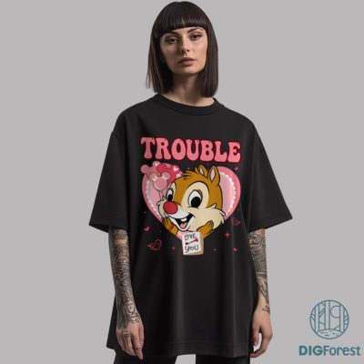 Chip & Dale Love Hearts Balloons Bundle – Disney Valentine Couple Art, Double Trouble Romance, WDW Matching