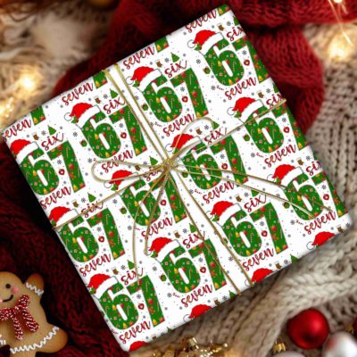 67 Christmas Wrapping Paper, Funny Viral Meme Gift Wrap, Cute Kids Xmas Wrap, Trendy Holiday Packaging 67 Christmas Wrapping Paper, Funny Viral Meme Gift Wrap, Cute Kids Xmas Wrap, Trendy Holiday Packaging