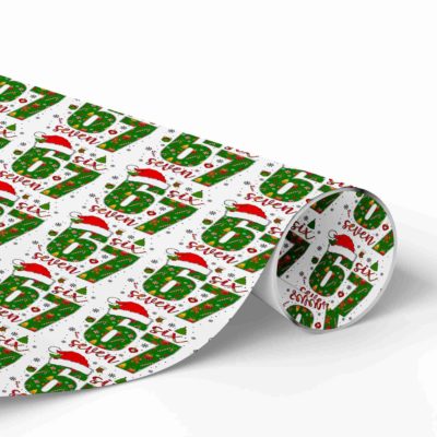 67 Christmas Wrapping Paper, Funny Viral Meme Gift Wrap, Cute Kids Xmas Wrap, Trendy Holiday Packaging 67 Christmas Wrapping Paper, Funny Viral Meme Gift Wrap, Cute Kids Xmas Wrap, Trendy Holiday Packaging