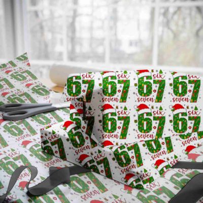 67 Christmas Wrapping Paper, Funny Viral Meme Gift Wrap, Cute Kids Xmas Wrap, Trendy Holiday Packaging 67 Christmas Wrapping Paper, Funny Viral Meme Gift Wrap, Cute Kids Xmas Wrap, Trendy Holiday Packaging