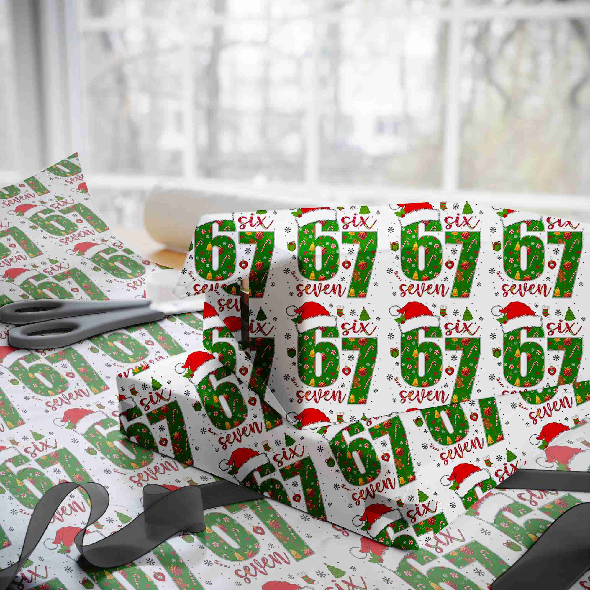 67 Christmas Wrapping Paper, Funny Viral Meme Gift Wrap, Cute Kids Xmas Wrap, Trendy Holiday Packaging 67 Christmas Wrapping Paper, Funny Viral Meme Gift Wrap, Cute Kids Xmas Wrap, Trendy Holiday Packaging