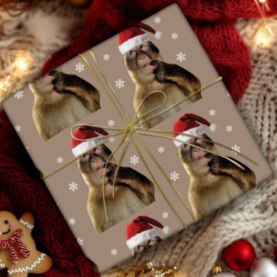 Thinking Monkey Meme Wrapping Paper – Viral Internet Trend Gift Wrap, Funny Present Decor
